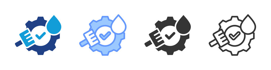 Cleaning And Lubrication icon set multiple style collection