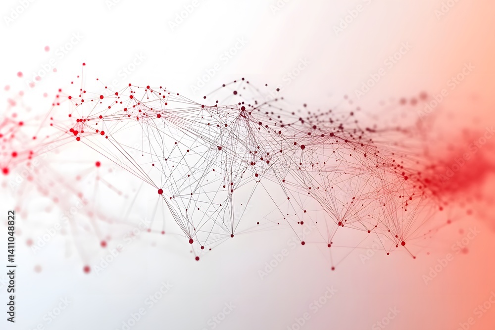Wall mural global network connection world map , generative ai
