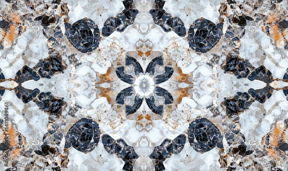 Aufkleber a close-up view of a colorful terrazzo surface showcasing a variety of stone fragments in different 