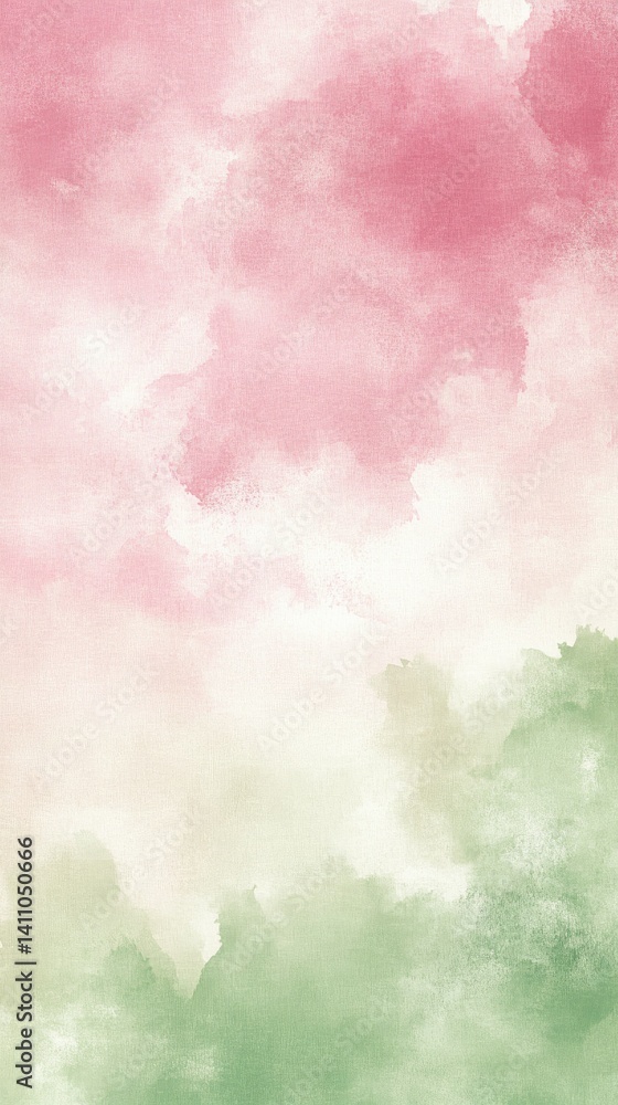 Poster a vibrant abstract background featuring a blend of soft green and pink hues. with a textured appeara