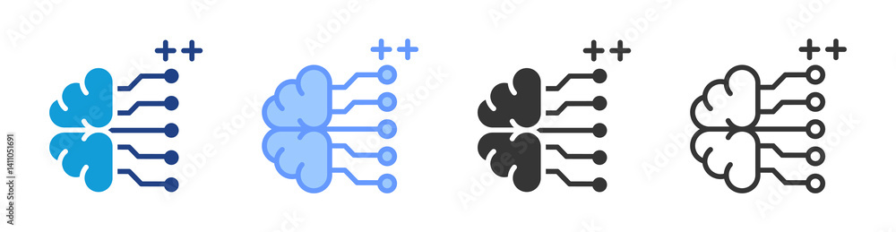 Poster Reinforcement Learning icon set multiple style collection