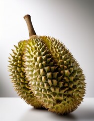 durian, white background, natural lighting
