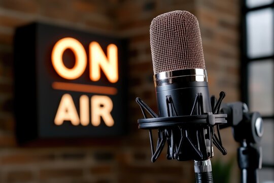 Streaming online - podcast dialogue, live transmission, blog narration, radio background, digital speech, on-air message, media platform, microphone audio, voice channel, broadcasting network.