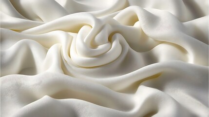 Obraz premium Elegant folds of white silk fabric create a smooth, flowing, luxurious texture