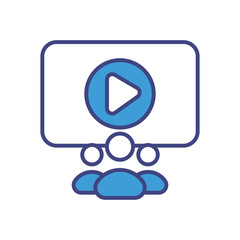 Shooting Group icon vector stock illustration