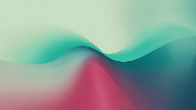 Experience a dreamy escape with swirling turquoise and rose gradients where ethereal waves of color dance in a smooth blend of vibrant hues.