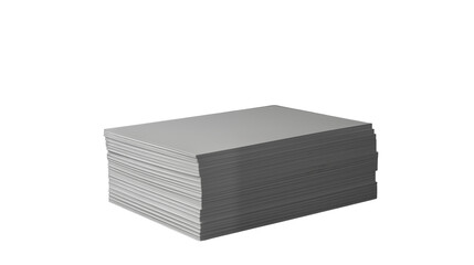 Stack of white paper sheets for printing and office supply needs  isolated on transparent background	