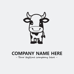 Plant illustration for logo company black and white vector image
