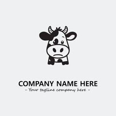 Plant illustration for logo company black and white vector image
