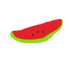 Cute watermelon vector icon
