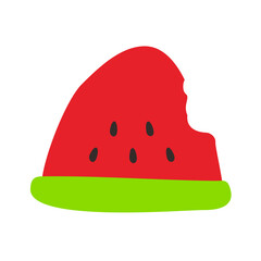 Cute watermelon vector icon
