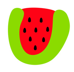 Cute watermelon vector icon

