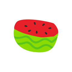 Cute watermelon vector icon
