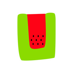 Cute watermelon vector icon

