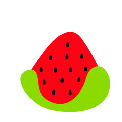 Cute watermelon vector icon
