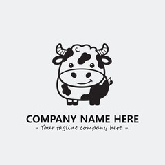Plant illustration for logo company black and white vector image
