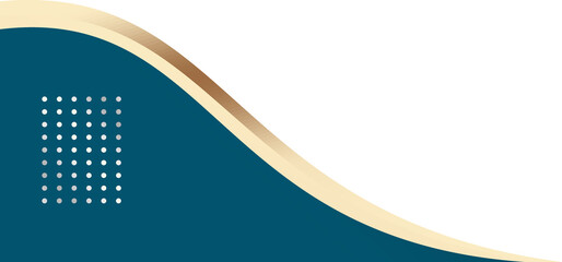 Fototapeta premium Elegant Gold and Blue Corner Border Background