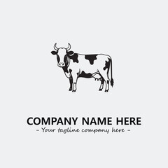 Plant illustration for logo company black and white vector image
