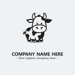 Plant illustration for logo company black and white vector image
