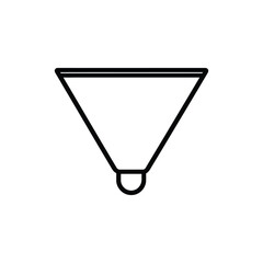 Cone Shape Outline with Transparent Background; Geometric Line Art Design