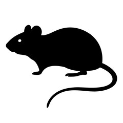 rat animal black silhouette icon - designs for jungle animals rat Safaris, wildlife, rainforest, vector on a white transparent.