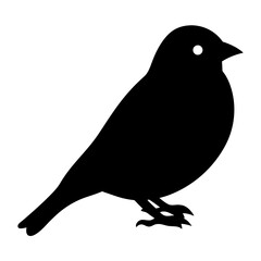 sparrow animal black silhouette icon - designs for jungle animals sparrow Safaris, wildlife, rainforest, vector on a white transparent.