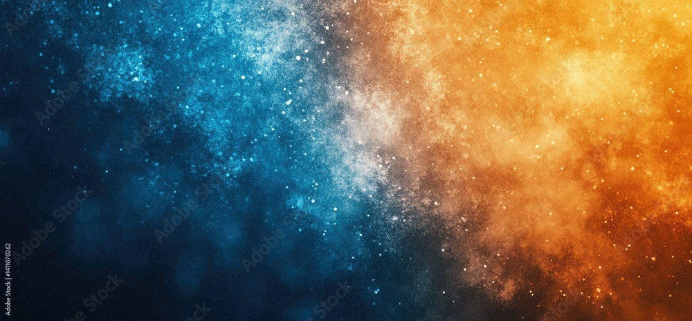 Poster a vibrant abstract background featuring a dynamic blend of orange and blue hues. creating a visually
