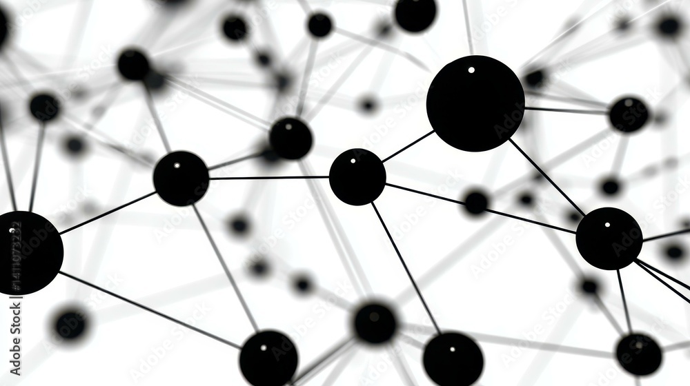 Poster explore the future of connectivity with smart techabstract dots and lines represent big data links i