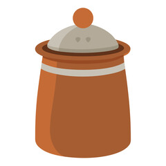 salt pot vector art illustration