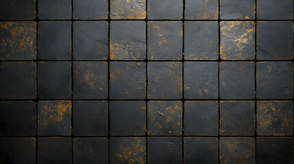 Dark Gray Square Tiles Pattern Background