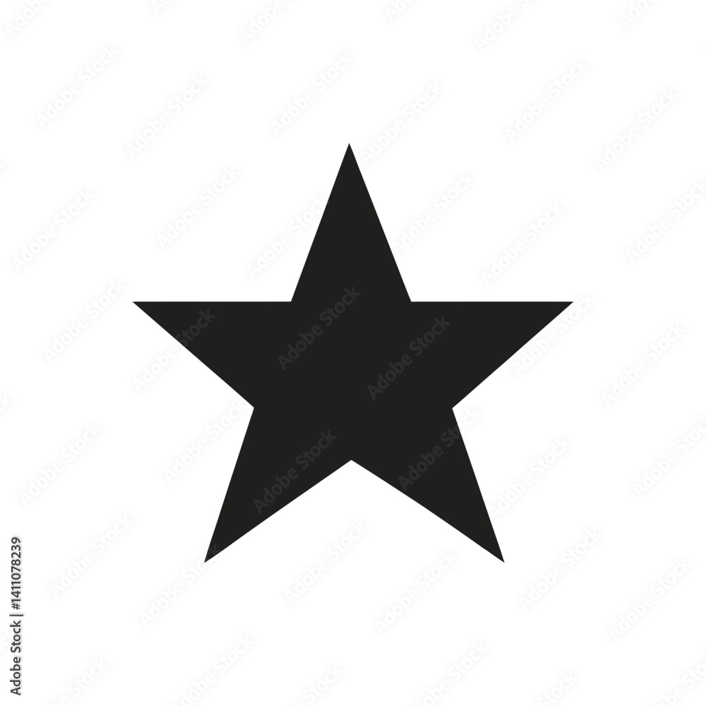 Poster fivepointed star shape isolated on transparent background