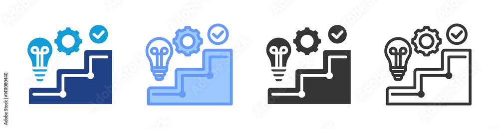 Aufkleber Lms icon set multiple style collection