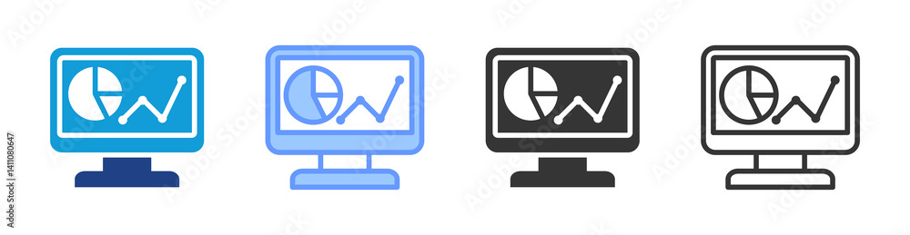 Aufkleber User Dashboard icon set multiple style collection