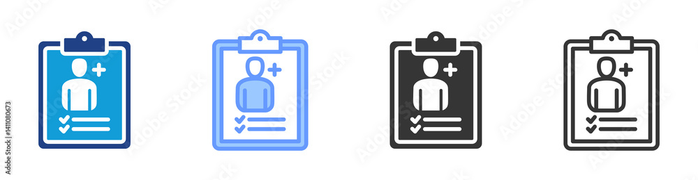 Poster Course Enrollment icon set multiple style collection