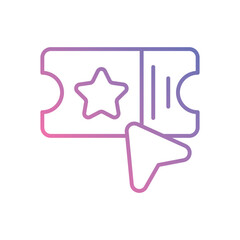 Tickets Selection icon vector stock illustration