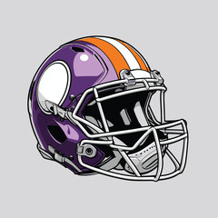 Fototapeta premium American football helmets with various patterns