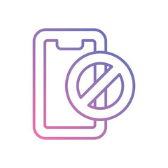 Phone Prohibited icon vector stock illustration