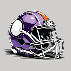 Fototapeta premium American football helmets with various patterns