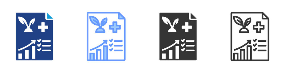 Recovery Plan icon set multiple style collection