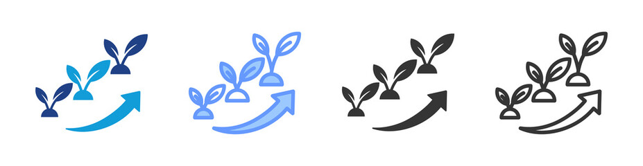 Sustainable Development icon set multiple style collection