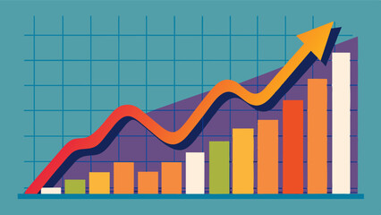 The curves on the chart are curving upwards creating a sense of uncertainty as to how high the prices will continue to climb.. Vector illustration