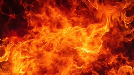 Fototapeta premium Fiery Inferno: A Blaze of Orange and Red Flames