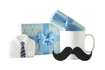 Father's Day festive treats, isolated on white, PNG