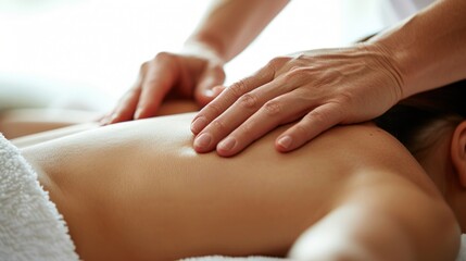 A person receiving a deep tissue massage to release tension and knots.