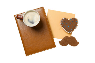 Father's Day, holiday accessories, isolated on white, PNG