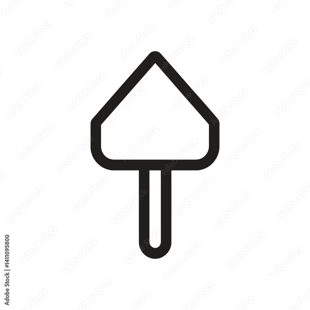 Poster outline triangle up arrow icon symbol with transparent background