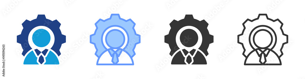 Aufkleber Project Manager icon set multiple style collection
