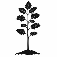 Obraz premium Nature Conservation with Tree Silhouette Art. Embrace Organic Growth and Ecosystem Balance