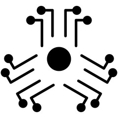 Neural Network Glyph Icon Style