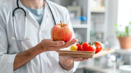 A doctor explaining the importance of exercise and diet to a patient.